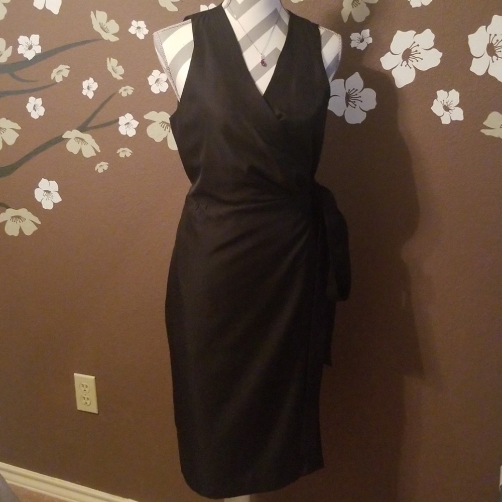 Black wrap dress